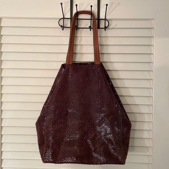 Sorial Sorial | Bags | Sorial Ny Embossed Snake Pattern Rubina Brownish Grape ...